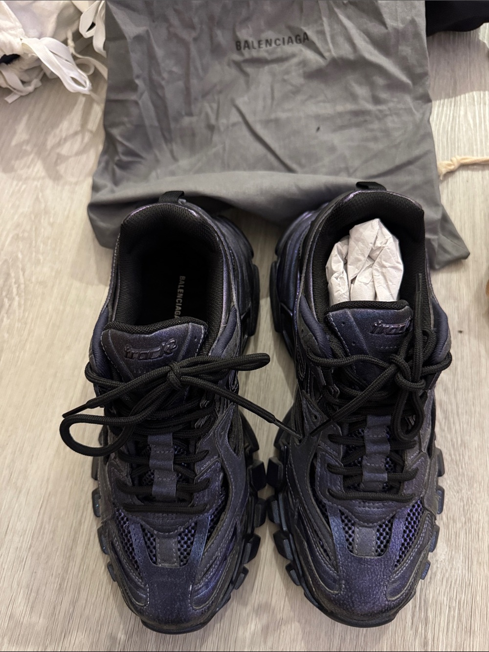 Balenciaga Men's Sneakers in Navy and Black